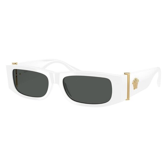 New VERSACE White Rectangle VE4476U 5459/87 Sunglasses Women - Picture 1 of 6